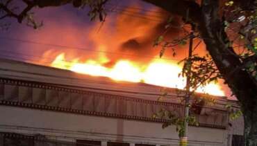 Incêndio atinge galpão da Cinemateca