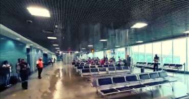 Chuva derruba teto de aeroporto em SP; terminal de passageiros