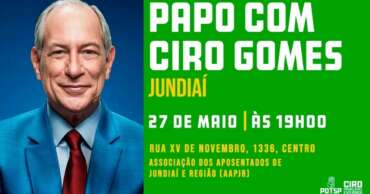 Ciro Gomes recebe militância em Jundiaí; saiba mais