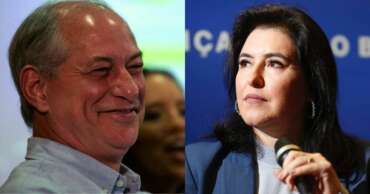 Vídeo: Ciro e Tebet se abraçam ao se encontrarem em ato na Bahia