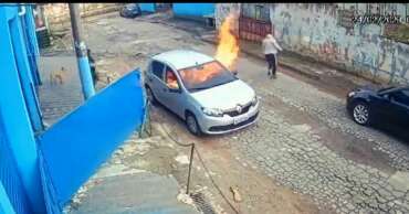 Vídeo: Chefe incendeia marido de funcionária em São Paulo