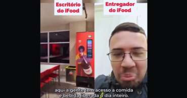 Vídeo: Entregador compara escritório do iFood com sua realidade